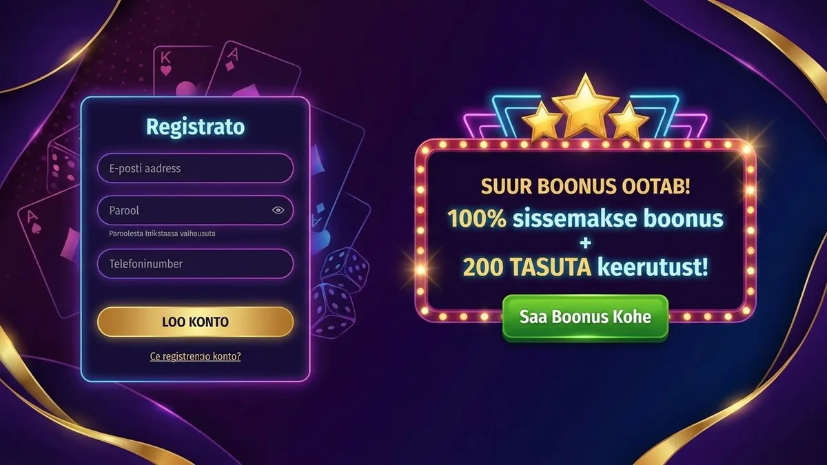 Registreeru boonusega